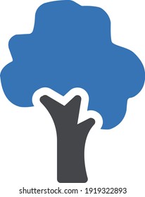 tree vector glyph colour icon