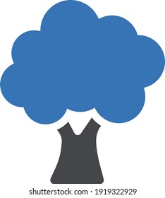 tree vector glyph colour icon