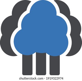 icono de color de glifo vectorial de árbol