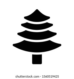 tree vector glyph flat icon 