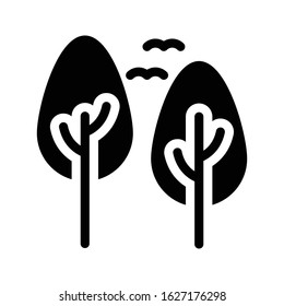 tree vector glyph flat icon 