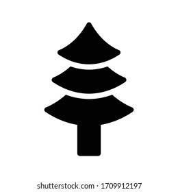tree vector glyph flat icon 