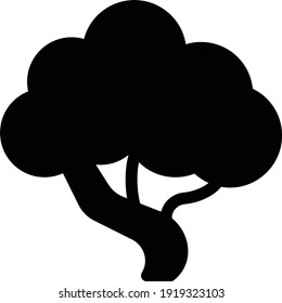 tree vector glyph flat icon