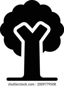 tree vector glyph flat icon