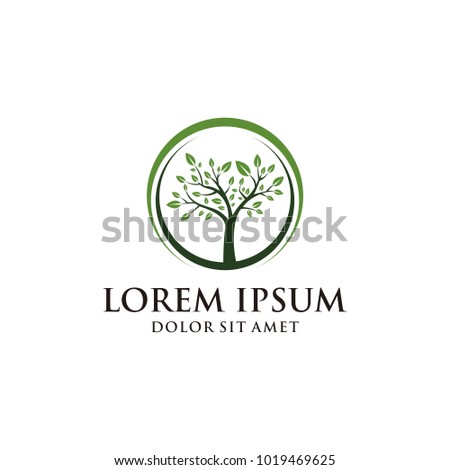 tree vector graphic abstract symbol template download