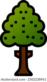 Tree vector, green icon design 