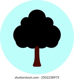 Tree vector, green icon design 