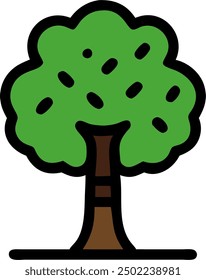 Tree vector, green icon design 