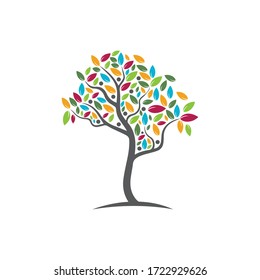 Tree Vector ,hand drawn,  illustration of  Olive tree vector design template
