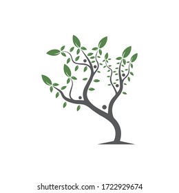 Baum Vektor, handgezeichnet, Illustration von Olivenbaum, Vektordesign-Vorlage
