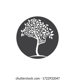 Tree Vector ,hand drawn,  illustration of  Olive tree vector design template