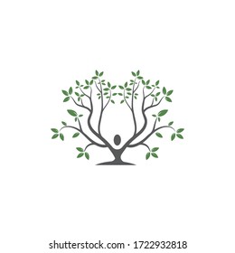 Tree Vector ,hand drawn,  illustration of  Olive tree vector design template