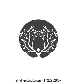 Tree Vector ,hand drawn,  illustration of  Olive tree vector design template