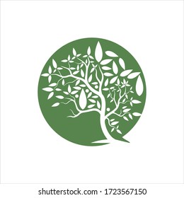 Tree Vector ,hand drawn,  illustration of  Olive tree vector design template