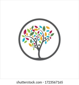 Tree Vector ,hand drawn,  illustration of  Olive tree vector design template