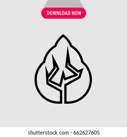 Tree vector icon, Bush symbol. Simple, modern flat vector illustration for mobile app, website or desktop app 
