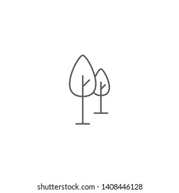 Tree vector icon concept, isolated on white background