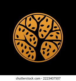 Tree vector icon design. Nature trees vector illustration logo 