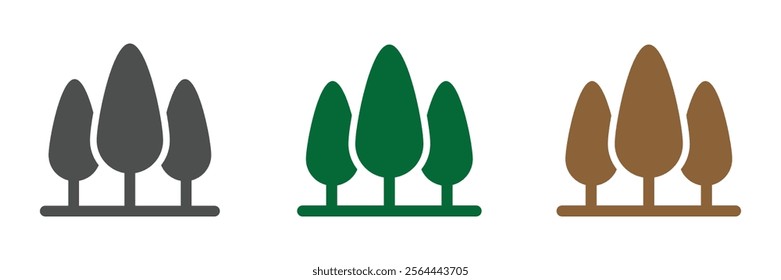 Tree vector icon design set