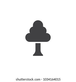 Tree vector icon. filled flat sign for mobile concept and web design. Maple tree simple solid icon. Symbol, logo illustration. Pixel perfect vector graphics