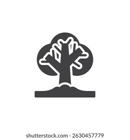 Tree vector icon. filled flat sign for mobile concept and web design. Single Tree glyph icon. Symbol, logo illustration. Vector graphics