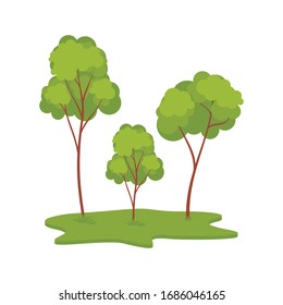 Tree Vector icon Illustration, with flat design
