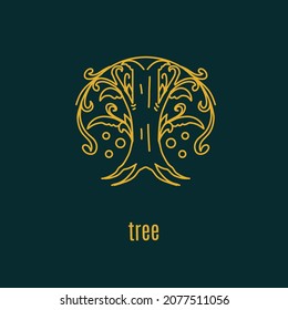 Tree vector icon. Illustration logo design