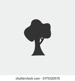 Tree vector icon illustration sign
