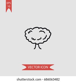 Tree vector icon, illustration symbol