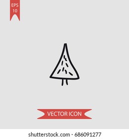 Tree vector icon, illustration symbol