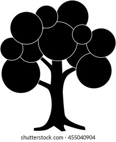 Tree vector icon. Investment tree. Vector Illustration.