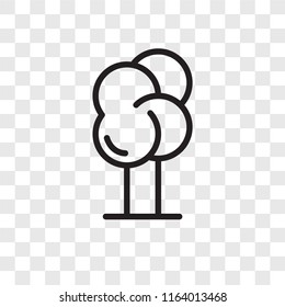 Tree vector icon isolated on transparent background, Tree logo concept