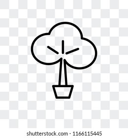Tree vector icon isolated on transparent background, Tree logo concept