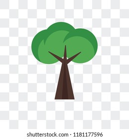Tree vector icon isolated on transparent background, Tree logo concept