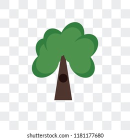 Tree vector icon isolated on transparent background, Tree logo concept