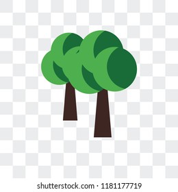 Tree vector icon isolated on transparent background, Tree logo concept