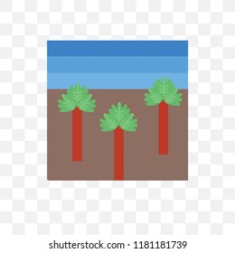 Tree vector icon isolated on transparent background, Tree logo concept