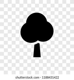 Tree vector icon isolated on transparent background, Tree transparency logo concept