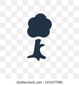 Tree vector icon isolated on transparent background, Tree transparency concept can be used web and mobile