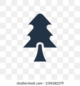 Tree vector icon isolated on transparent background, Tree transparency concept can be used web and mobile