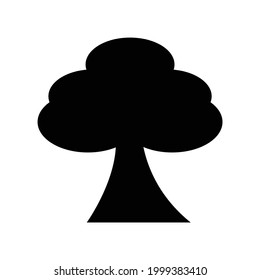 Tree vector icon, isolated on white background