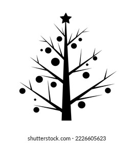 Tree vector icon isolated on white background, vector illustration