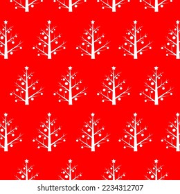 Baum-Vektorsymbol einzeln auf rotem Hintergrund, Vektorgrafik, Hintergrund