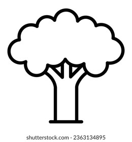 Tree Vector Icon, Lineal style icon, from Agriculture icons collection, isolated on white Background.