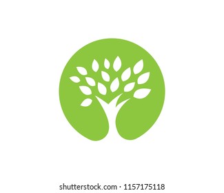 tree vector icon logo green design