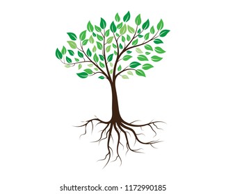
tree vector icon logo green design