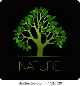 tree vector icon nature background