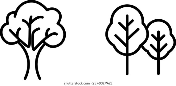 "Tree Vector Icon for Nature, Environment, and Eco-Friendly Design"