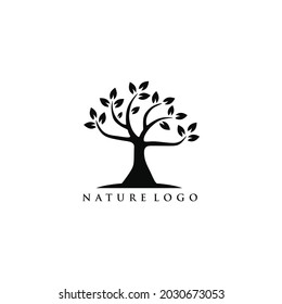 Baum-Vektorsymbol. Naturbaum, Vektorgrafik Logo-Design.