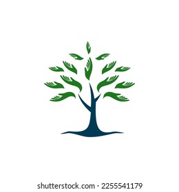 Icono de vector de árbol. Diseño del logo de la ilustración vectorial de árboles naturales.